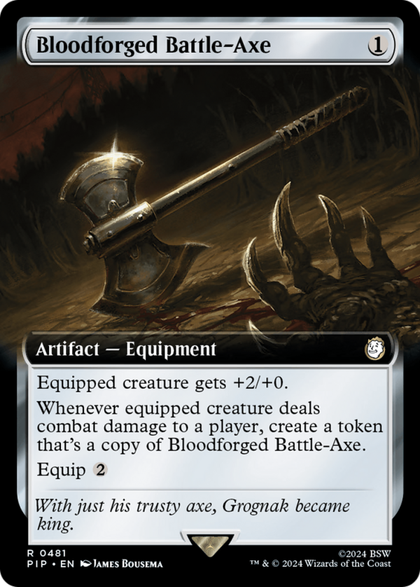 Bloodforged Battle-Axe (Extended Art) [Fallout] Supply