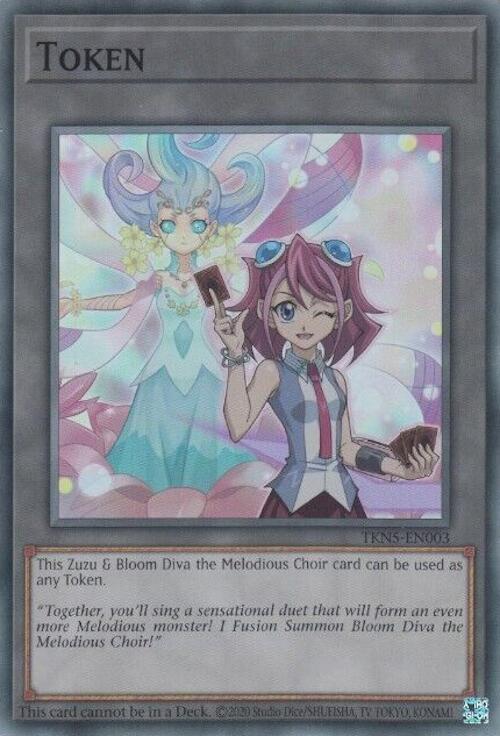 Token: Zuzu and Bloom Diva the Melodious Choir [TKN5-EN003] Super Rare Fashion