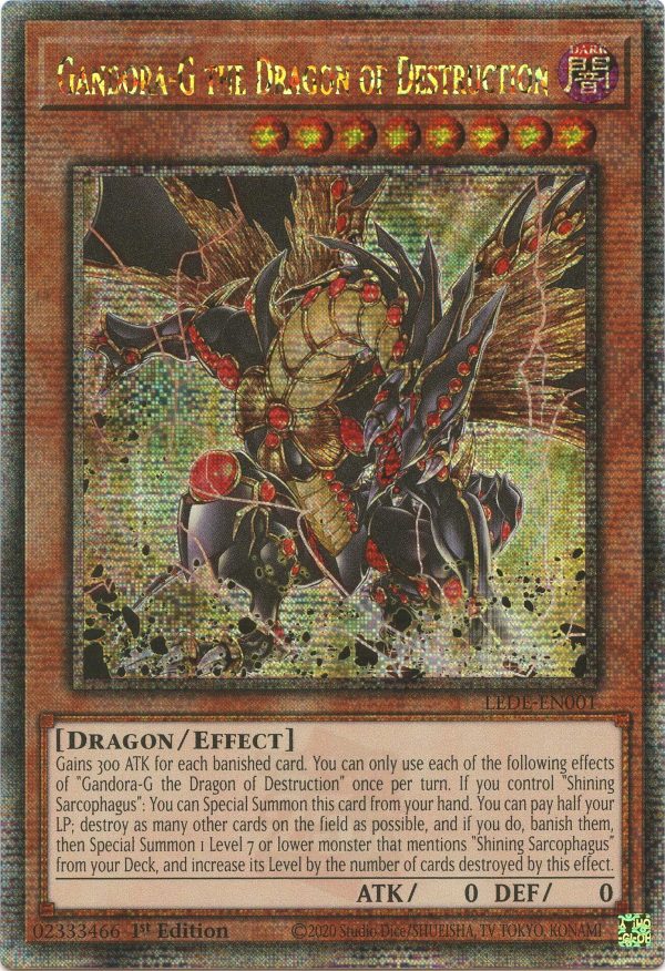 Gandora-G the Dragon of Destruction [LEDE-EN001] Quarter Century Secret Rare Hot on Sale