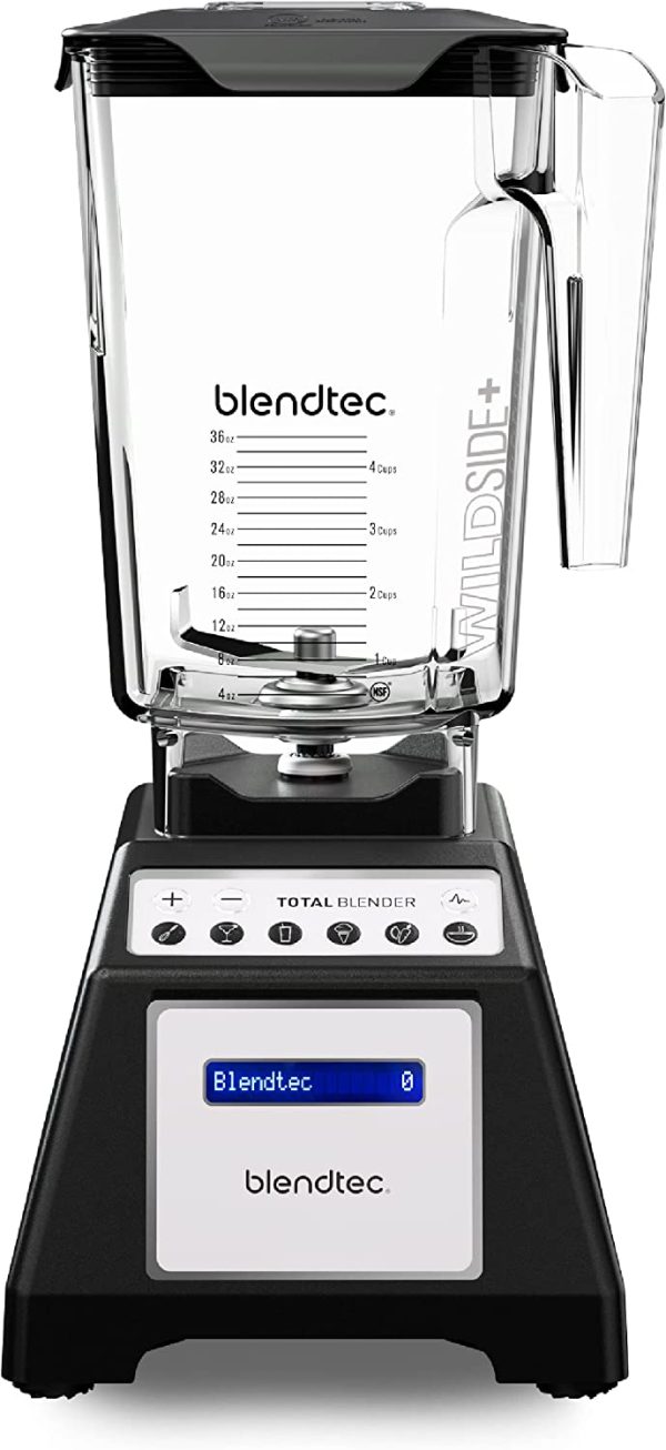 Blendtec Total Classic Original Blender WildSide+ 90oz Jar Professional Grade Power Blender Black Fashion