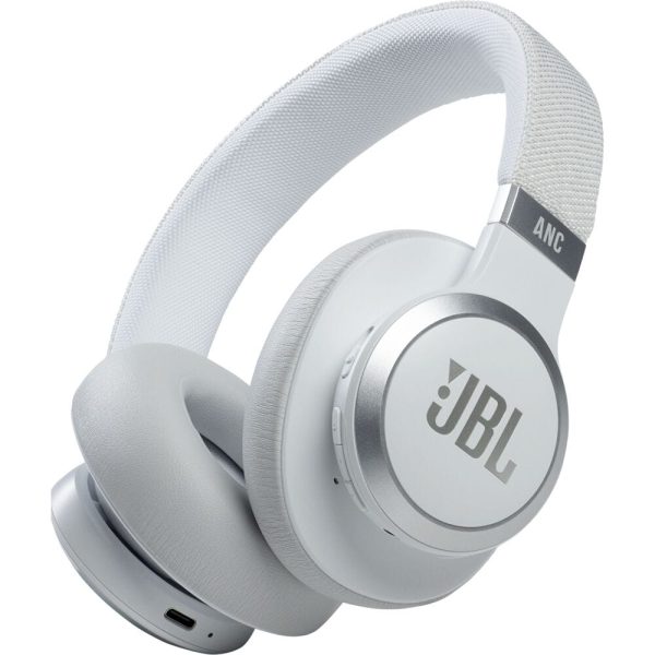 JBL Live 660NC Wireless Over-Ear Noise-Canceling Headphones White - Certified Refurbished Hot on Sale