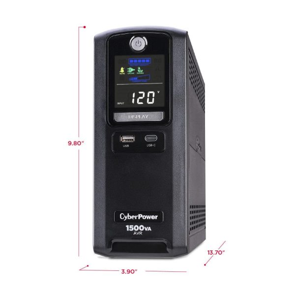 CyberPower LX1500GU3 1500VA   900W 10 Outlets Battery Backup UPS - Certified Refurbished Online Sale