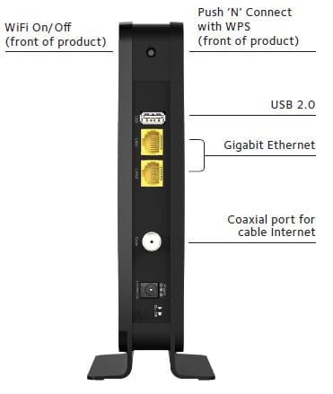 NETGEAR N300 (C3000) WiFi DOCSIS 3.0 Cable Modem Router Certified for Xfinity from Comcast, Spectrum, Cox, Cablevision & more For Sale