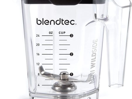 Blendtec Mini WildSide 46oz volume 24oz Wet Dry Capacity Five Sided Personalized Blender Jar, Clear Discount