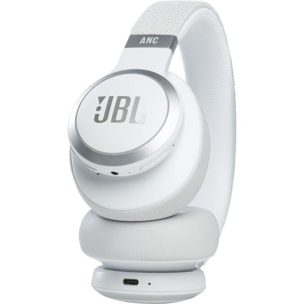 JBL Live 660NC Wireless Over-Ear Noise-Canceling Headphones White - Certified Refurbished Hot on Sale